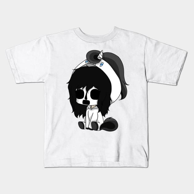 creepypasta unicorn (kate the chaser) Kids T-Shirt by LillyTheChibi